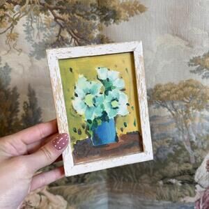 Floral Painting in Wooden Frame